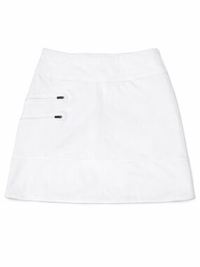 Athleta White Athletic Skort Small Golf Tennis Active Zip Pocket Skirt